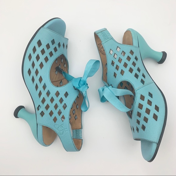 John Fluevog Turquoise Heels - Picture 8 of 14